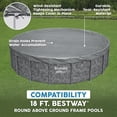 thumbnail image 4 of Bestway Round Premium Pool Cover for 18' Above Ground Pools, 4 of 11
