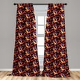 thumbnail image 5 of Ambesonne Geometric Curtains, Futuristic Fractal, Pair of 28"x63", Multicolor, 5 of 5