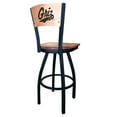 thumbnail image 2 of Holland Bar Stool  25 in. L038 - Black Wrinkle Montana Swivel Bar Stool with Laser Engraved Back, 2 of 3