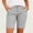 Gray, variant on Women's Casual High Waist Roll Cuff Stretch Twill Bermuda Shorts with Pockets Black