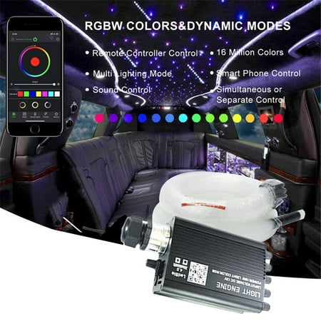 

DIY 800Pcs Fiber Optic LED Car Auto Roof Ceiling Headliner Meteor Star Light Kit