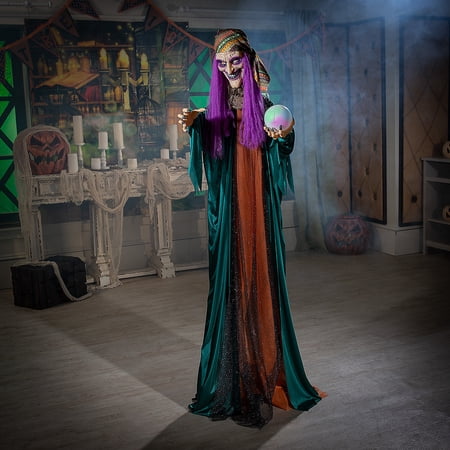 Animated Standing Fortune Teller Witch Halloween Decoration Home Decor Halloween 1 Pieces