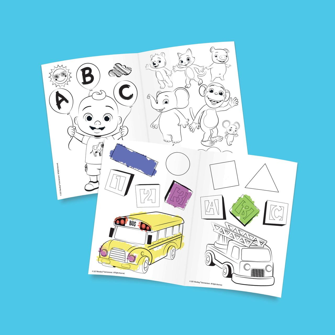 CoComelon Draw and Play Desk by Delta Children Art Set (10 Count)