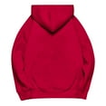 thumbnail image 6 of Uqiangy Oversized Sweatshirt for Women Women's Sweatshirts Oversized Long Sleeve Shirts for Women Tunic Sweatshirt Crewneck Sweatshirts Women Fleece Pullover Women Red 3XL, 6 of 9