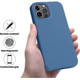 thumbnail image 4 of iPhone 13 Pro Case,[Military Grade Drop Protection] [Anti-Scratch Microfiber Lining] Silicone Shockproof Protective Phone Case Slim Thin Cover 6.1 inch, Blue, 4 of 5