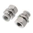 thumbnail image 1 of Conectores de aire Unique Bargains 5/16" Acoplador macho adaptador recto plástico metal 9.7mm / 1/8" BSPT 2 piezas tono blanco plateado, 1 of 7
