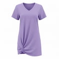 thumbnail image 7 of Hurxie Swimsuit Cover Ups for Women Short Sleeve Bathing Suit Coverup Casual Bikini Swimwear Beach Cover Up Dress Purple,XL, 7 of 7