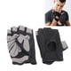 thumbnail image 4 of Guantes de fitness Guantes de entrenamiento para hombres y mujeres Guantes de ejercicio para levantamiento de pesas Entrenamiento de ciclismo Medio dedo Negro M, 4 of 12