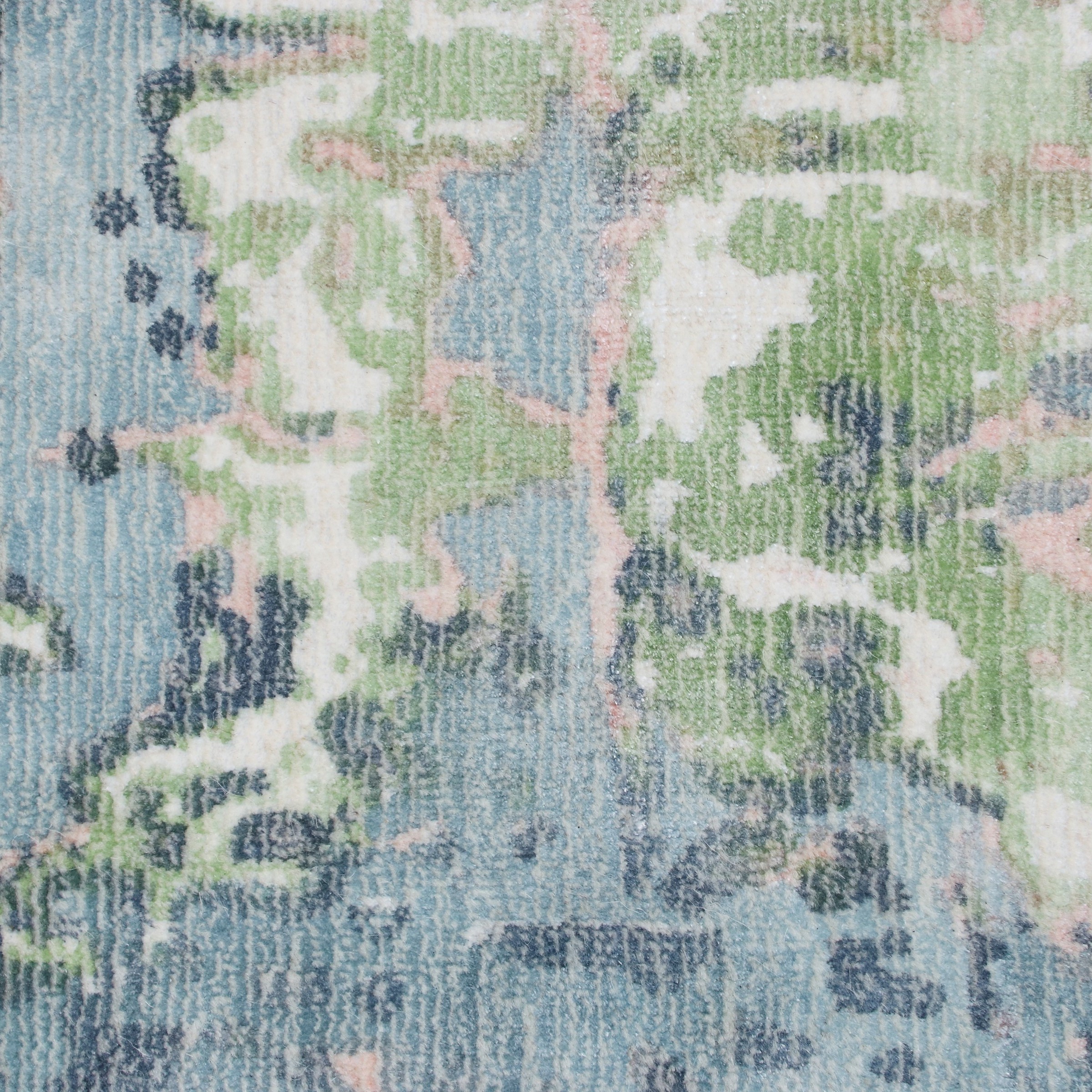 Ox Bay Hand Loomed Abstract Ethereal Garden Area Rug, Blue / Green, 5'9" x 8'9"