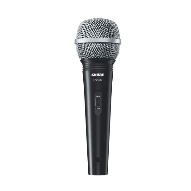 Microfono Vocal Alambrico Conector XLR Negro SV-100 Shure Patrón Polar Unidireccional