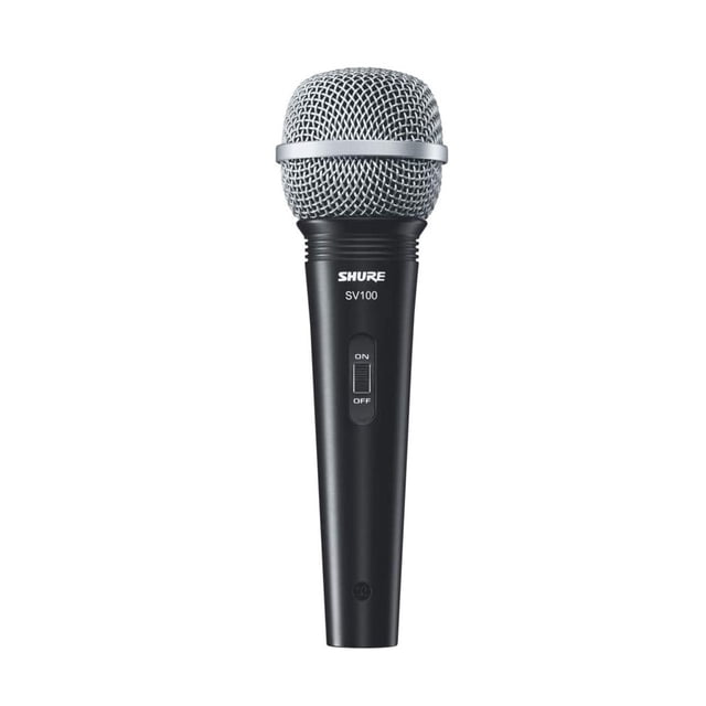 Microfono Vocal Alambrico Conector XLR Negro SV-100 Shure Patrón Polar Unidireccional