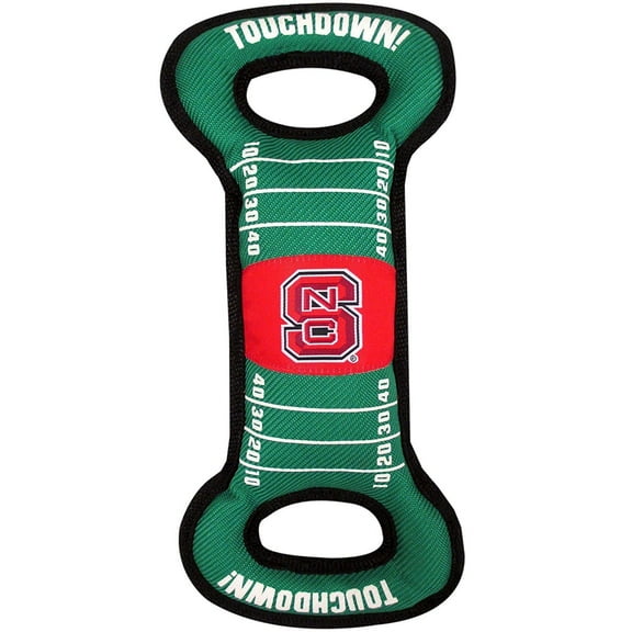Pets First Collegiate North Carolina State Wolfpack Football Field Toy for DOGS & CATS. Heavy-Duty, Durable toys with Squeakers