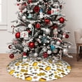thumbnail image 5 of Yiaed Cute Bee Print Christmas Tree Skirt , Tree SkirtsTree Mat for Christmas Winter Holiday Indoor Decorations-30", 5 of 7