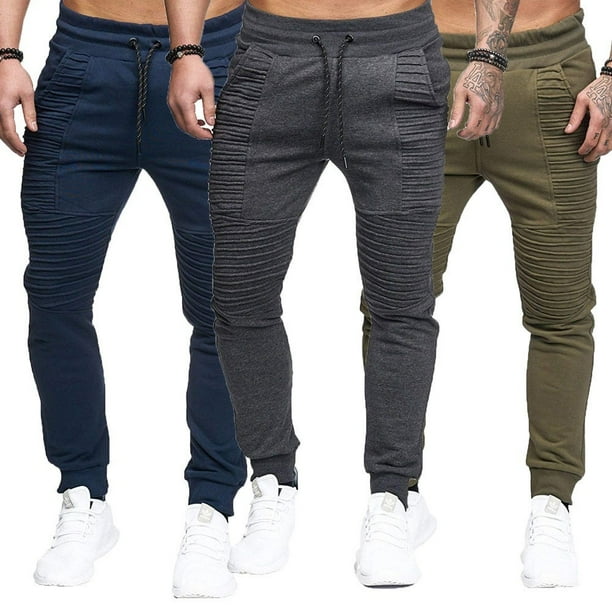 mens joggers elastic bottom