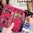 thumbnail image 5 of for iPhone 14 Pro Max Wallet Case with Strap, Premium PU Leather Flip Cover with Card Holder and Kickstand Bracelet Glitter Shockproof TPU Flip Cover Phone Cases for Girls Women, 5 of 8