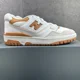thumbnail image 1 of New Balance 550 Burnt Orange Size 9 Mens White Casual Shoes BB550LSC, 1 of 6
