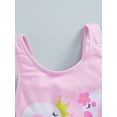 thumbnail image 5 of Bagilaanoe Toddler Baby Girl One-Piece Swimsuit Cartoon Print Sleeveless Swimwear 18M 24M 3T 4T 5T 6T Kids Ruffle Bathing Suit, 5 of 9