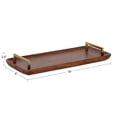 thumbnail image 4 of Kate and Laurel Cantwell Wood Decorative Tray, Walnut Brown 18x8, 4 of 10