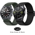 thumbnail image 4 of KOMI 2 Pack Sport Loop Nylon Braided Bands Compatible with Samsung Galaxy Watch 3 45mm/Galaxy Watch 46mm/Gear S3 Classic/Frontier, with Adjustable Buckle,22mm Quick Release Watch Band for Women Men, 4 of 5
