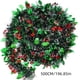 thumbnail image 3 of Guirnalda de Guirnalda de Navidad 196,85 pulgadas | Purpurina verde, detalles de hojas de bayas rojas | Árbol festivo, chimenea, decoración de escaleras | Adorno flexible para fiestas navideñas de, 3 of 7