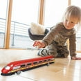 thumbnail image 2 of FEOLGEHLY Toy Train, Toy Cars for Toddlers 1-3, Children's Simulation High-speed Rail Train Model Toy Car Trolley Toy Hand-propelled Toy, Birthday Gifts for Kids, Red, 2 of 7