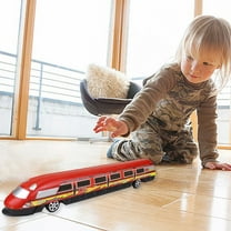 Gifts for Kids! Fwttom Toy Cars, Children's Simulation High-Speed Rail Train Model Toy Car Trolley Toy