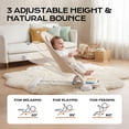 thumbnail image 2 of Babyomi 4 in 1 Baby Bouncer, 3-Level Recline Foldable Rocker for Infant to Toddler 0-6 with Detachable Pianos, Feeding Tray and Play Bar 12-24 Months, Girls and Boys Gift, Beige, 2 of 8
