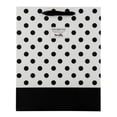 thumbnail image 2 of Premium Reusable Chic Black and White Paper Gift Bag with Satin Ribbon Satin Ribbon Handles, 2 of 4