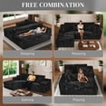 thumbnail image 3 of Aukfa 107" Cloud Sectional Boneless Couch Oversized Modular L-Shaped Sofa for Living Room, Left Chaise, Corduroy, Black, 3 of 9