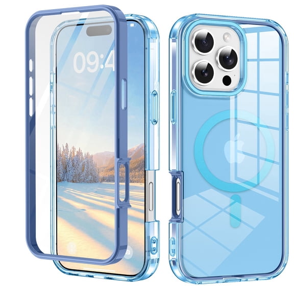 Phone Case compatible with Apple iPhone 16 Pro, Full Body Built-in Screen Protector, Military Grade Drop Protection Protective Cover