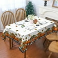thumbnail image 4 of YIBAGA Fall Tablecloth, Thanksgiving Pumpkins ‌Trucks Buffalo Plaid Home Decor, 60 x 104 inch, Polyester, 4 of 5