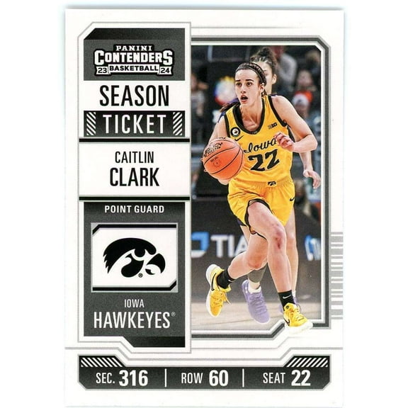 WNBA 2024 Panini Caitlin Clark Collection Season Ticket Caitlin Clark CC2