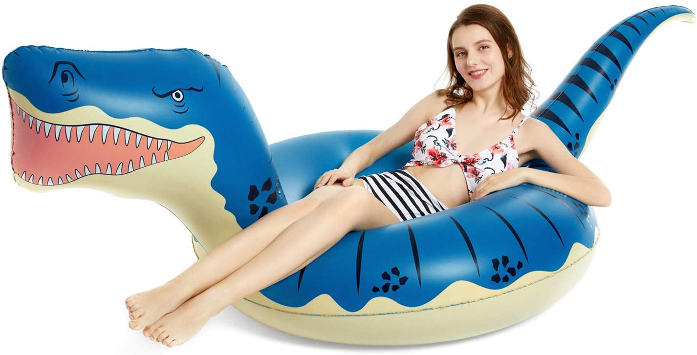 Jasonwell Big Inflatable Unicorn Pool Float Floatie Ride On with 