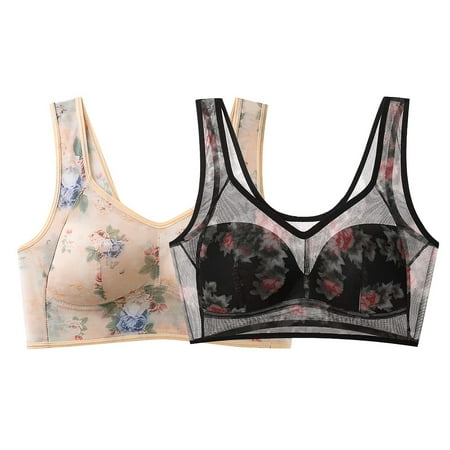 Pavied Minimizer Bras Feelingirl Bra Wireless Bras High Support Bras For Women Adjustable Strap Full Coverage Up Bras Comfortable No Underwire Wireless Bras Seamless Bras Womens Bras Coffee L