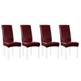 thumbnail image 1 of 4PCS Artificial PU Leather Dining Chair Seat Cover Waterproof Oilproof Chair Slipcovers, 1 of 9