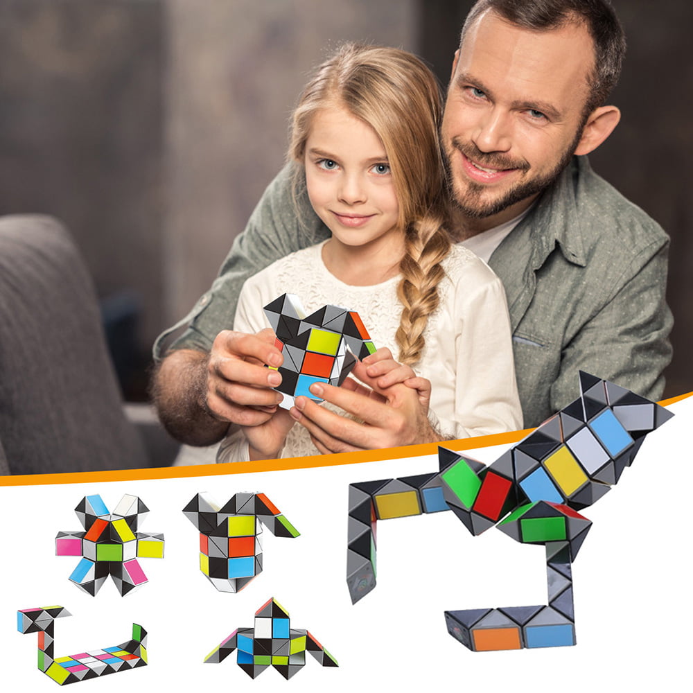 Snake NEW Cube Party Puzzle Magic Rubix Family Mini Toy Travel Game Rubic Rubiks 