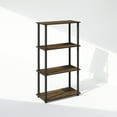 thumbnail image 5 of Furinno Turn-N-Tube 4-Tier Multipurpose Shelf Display Rack, Shelving Unit, Bookcase, Columbia Walnut/Black, 5 of 6