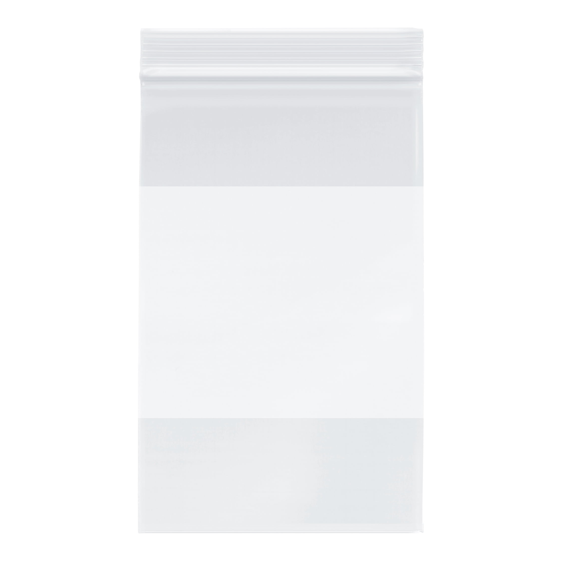 Plymor Heavy Duty Plastic Reclosable Zipper Bags With White Block, 4