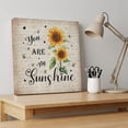 thumbnail image 4 of Ships Next Day Canvas Wall Art 10"x10", Sunflower Wood Framed Canvas Print Painting, Vintage Summer Botanical Bee Spring Floral Ready to Hang Small Picture Wall Decor for Home Kitchen Nursery Office, 4 of 9