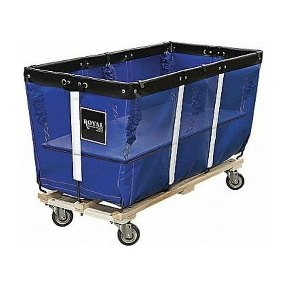 Royal Basket Trucks Flatwork Ironer Truck,50",Blue Vinyl G50-BBW-FWA-4UNN