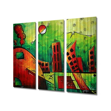 All My Walls Evergreen by Megan Duncanson 3 Piece Original Painting Set
