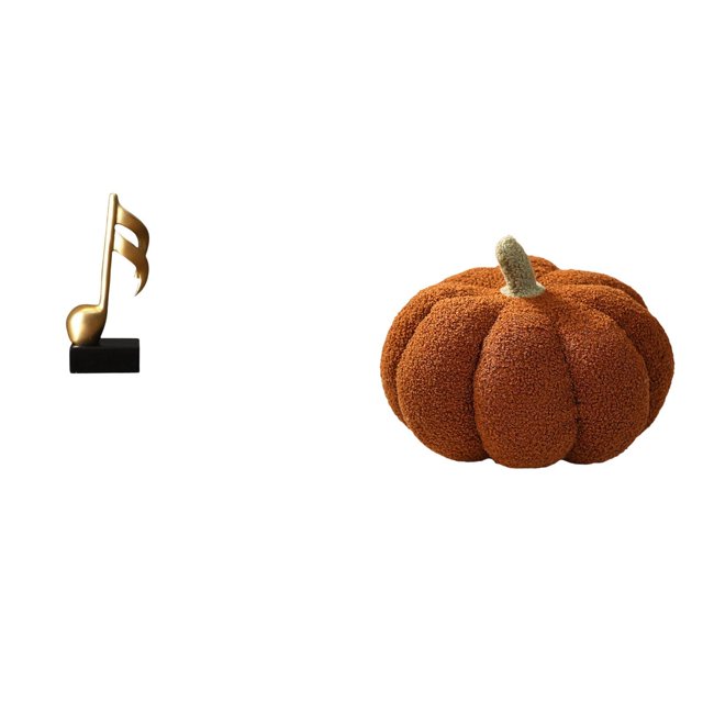 Escultura creativa de resina con nota musical y almohada de calabaza de Halloween, centro de mesa para escritorio, sofá, cama, dormitorio, decoración,