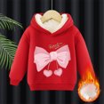 thumbnail image 2 of TFEOQRY Children Girls Hooded Sweatshirts Fashion Casual Long Sleeve Composite Velvet Tops Hoodie Lamb Wool And Thickening pullover Tops, 2 of 7
