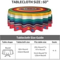 thumbnail image 3 of Colorful Mexican Tablecloth Mexico Round Table Cover Washable Table Cloth for Home Party Picnic Decorations, 3 of 5