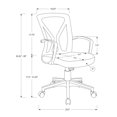 thumbnail image 4 of Monarch Specialties Office Chair, Adjustable Height, Swivel, Ergonomic, Armrests, Computer Desk, Work, Metal, Fabric, Brown, Contemporary, Modern, 4 of 4