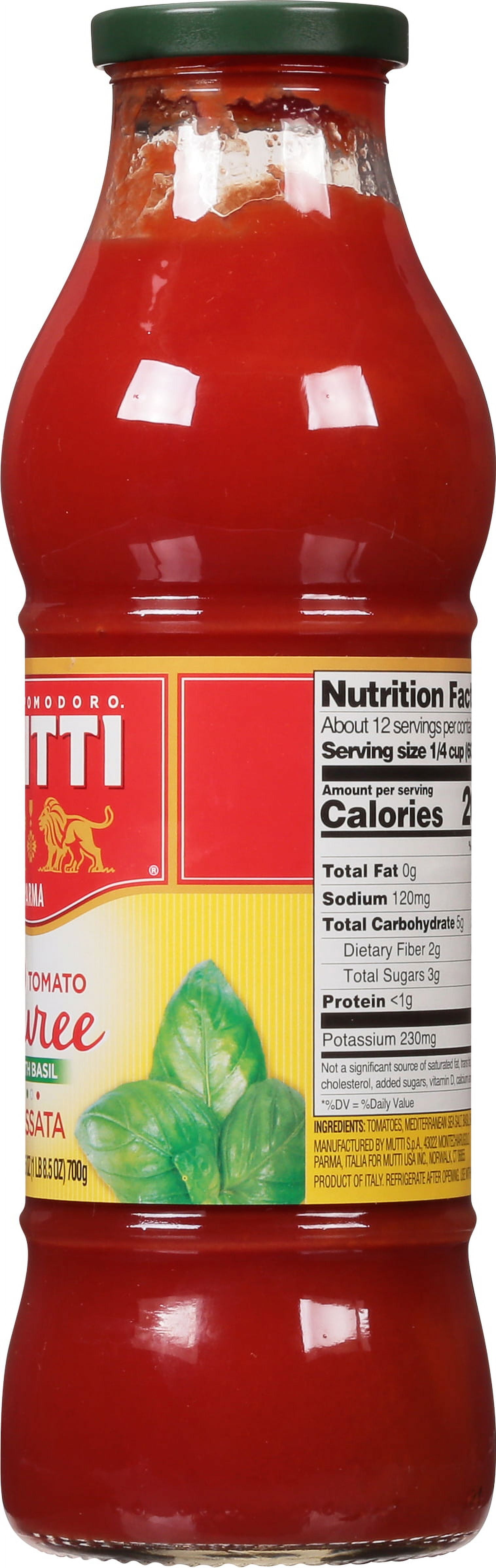 (2 Pack) Mutti Tomato Puree with Basil 25 oz