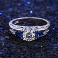 thumbnail image 6 of Rings for Women Heart Shaped Blue Diamond Ring Women's Blue Diamond Diamond Ring Jewelry Valentine's Day Gifts Clearance, 6 of 6