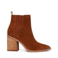 thumbnail image 2 of Steve Madden Chandler Cognac Suede Pointed Closed Toe Pull On Elegant Boots (Cognac Suede, 5), 2 of 2