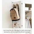 thumbnail image 2 of Yamazaki Home Over-the-Door Backpack Hanger, White, Steel, Supports 22 pounds, 2 of 7
