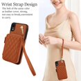 thumbnail image 5 of Crossbody Wallet Case for iPhone XR, RFID Blocking Zipper Handbag Purse Flip Cover, Kickstand Folio Case Card Slots Holder Wrist Strap Lanyard, 5 of 9